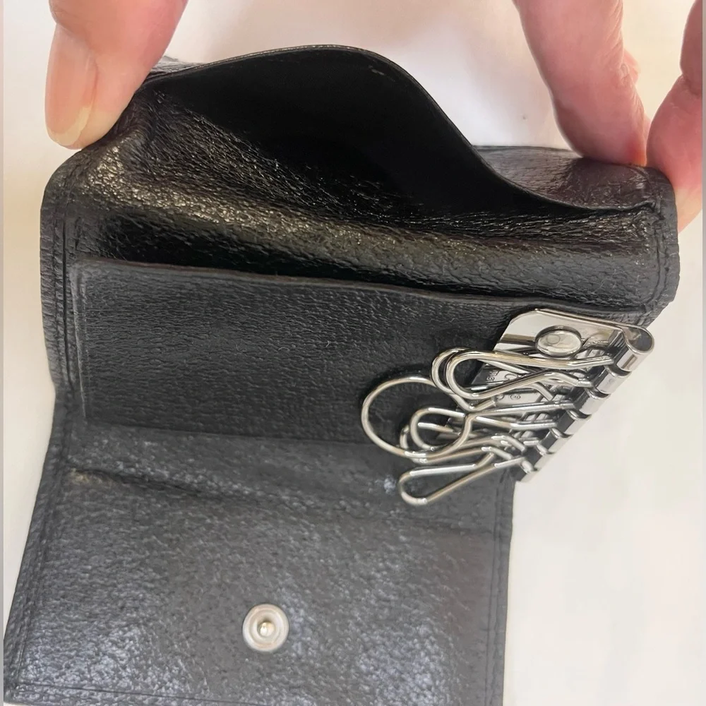 Gucci Black GG Canvas Card & Key Case with Original Box & Cards from Japan 2009 - Picture 6 of 16